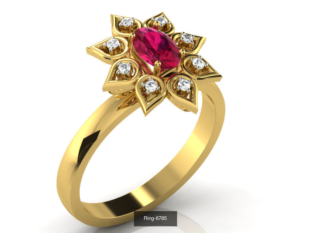 106 Gemstone Rings 3dm renders details 3D Model Collection_81