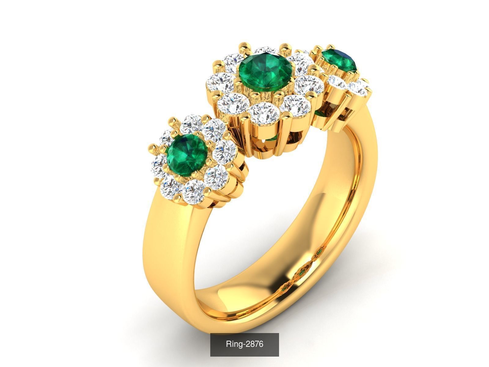 106 Gemstone Rings 3dm renders details 3D Model Collection_34