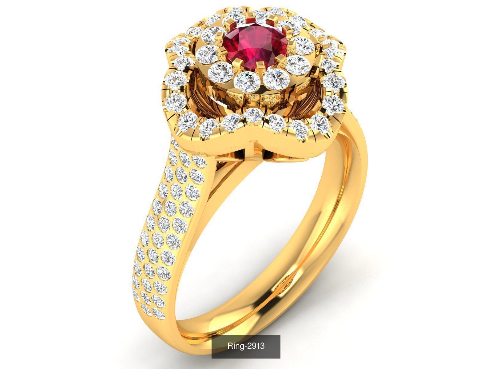 106 Gemstone Rings 3dm renders details 3D Model Collection_24