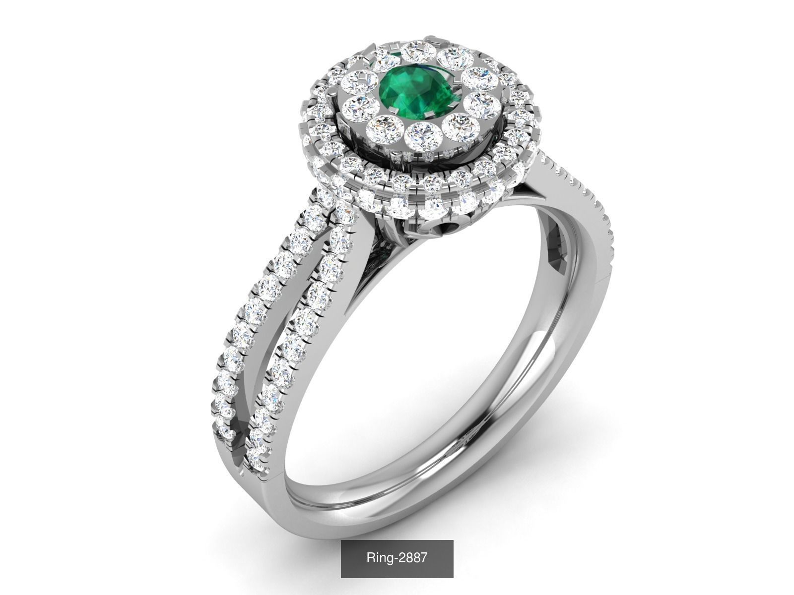 106 Gemstone Rings 3dm renders details 3D Model Collection_33