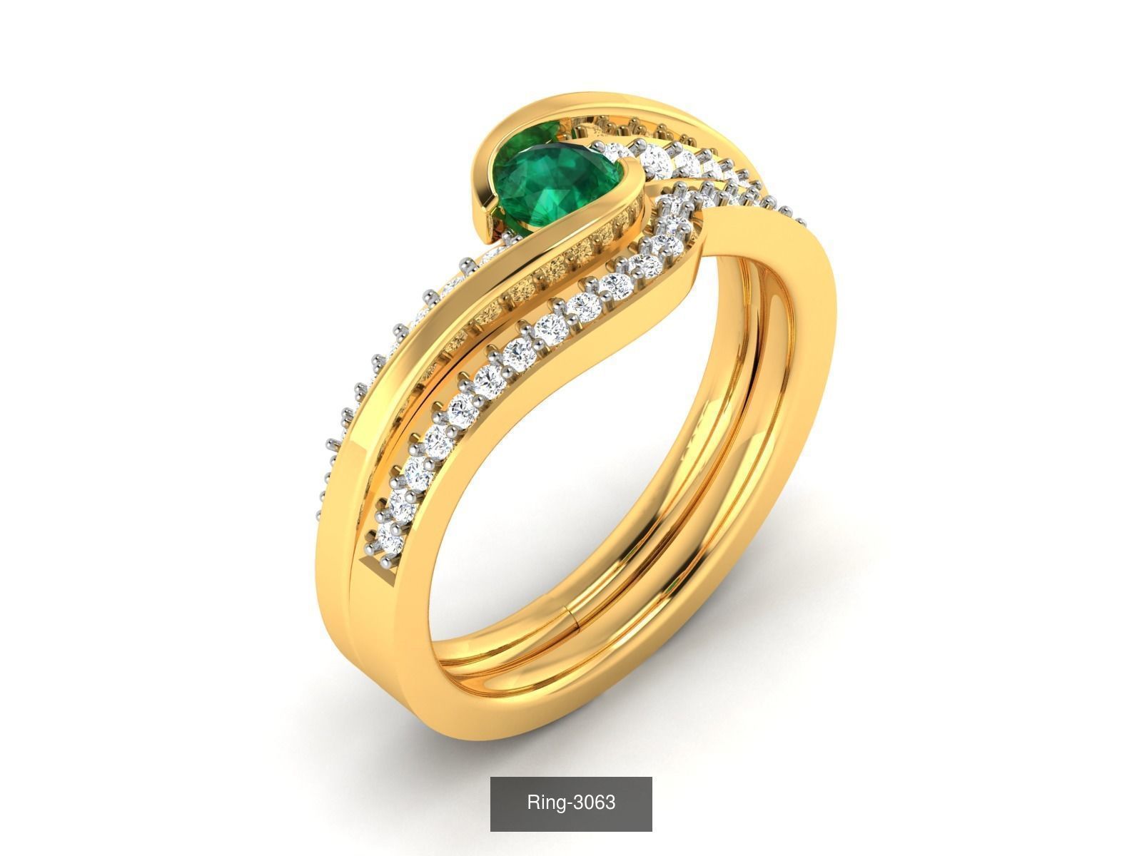 106 Gemstone Rings 3dm renders details 3D Model Collection_15