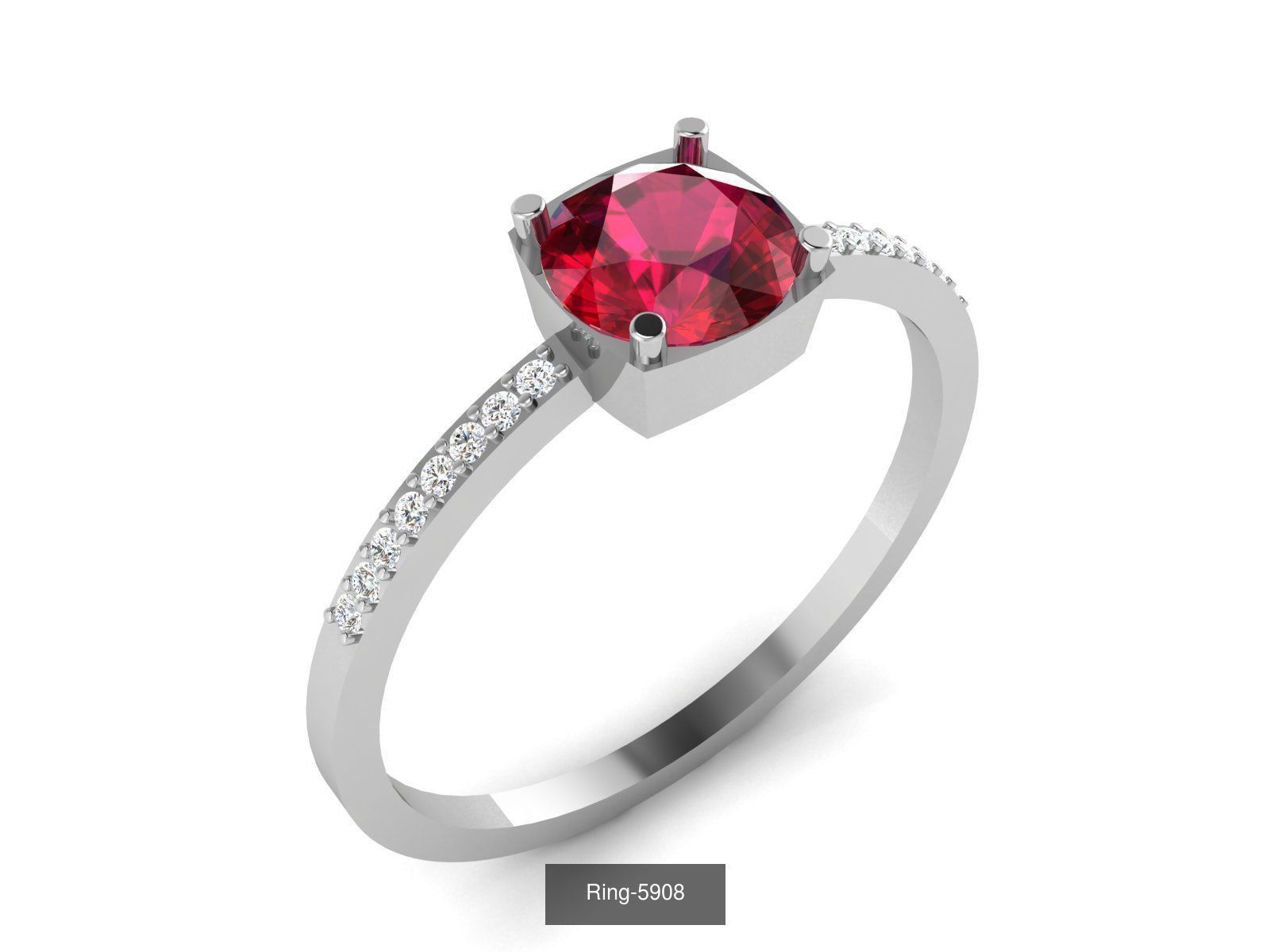 106 Gemstone Rings 3dm renders details 3D Model Collection_49