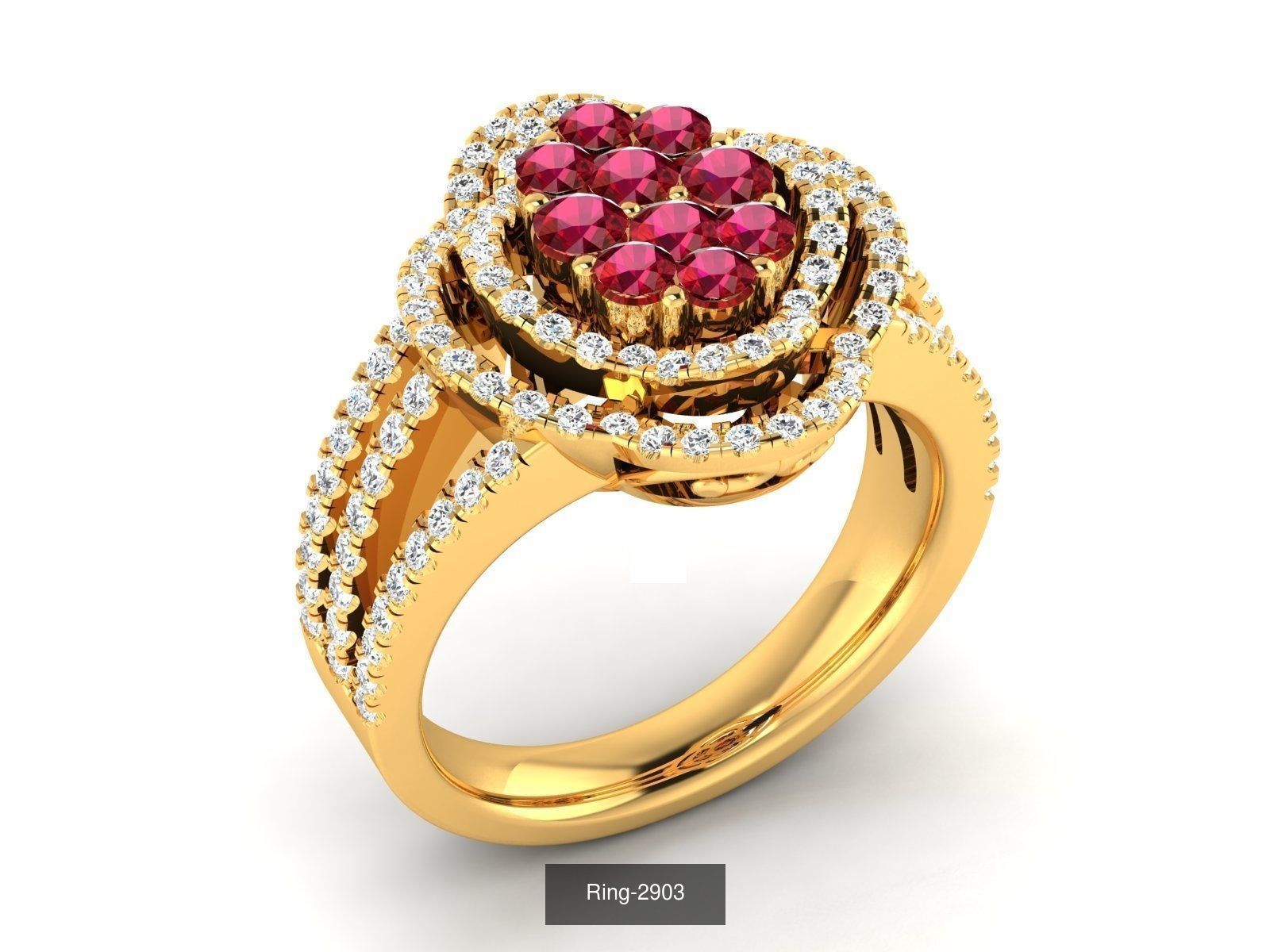 106 Gemstone Rings 3dm renders details 3D Model Collection_28