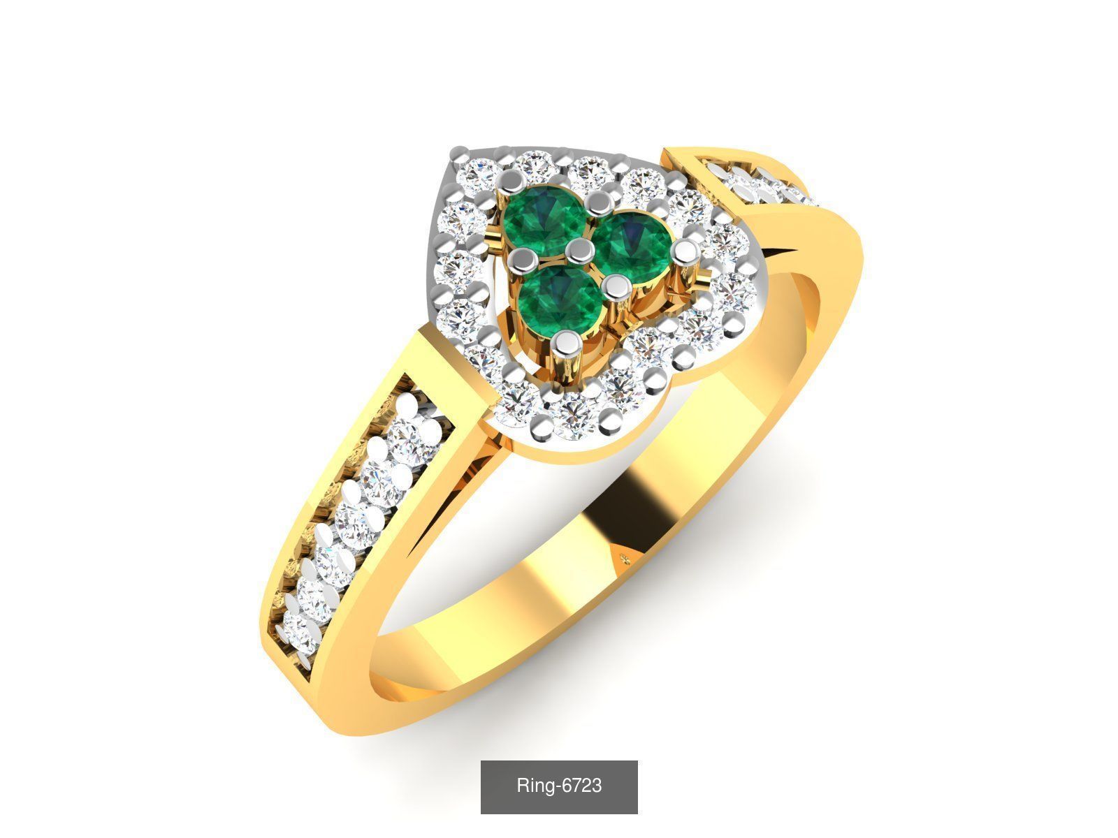 106 Gemstone Rings 3dm renders details 3D Model Collection_83