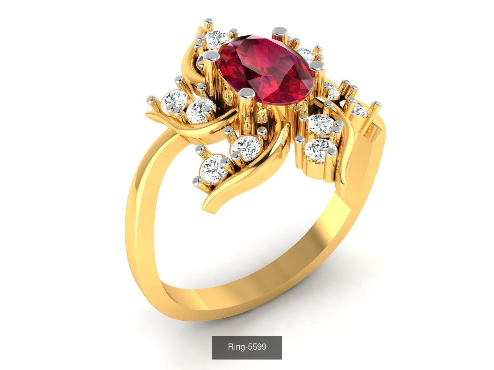 106 Gemstone Rings 3dm renders details 3D Model Collection_10