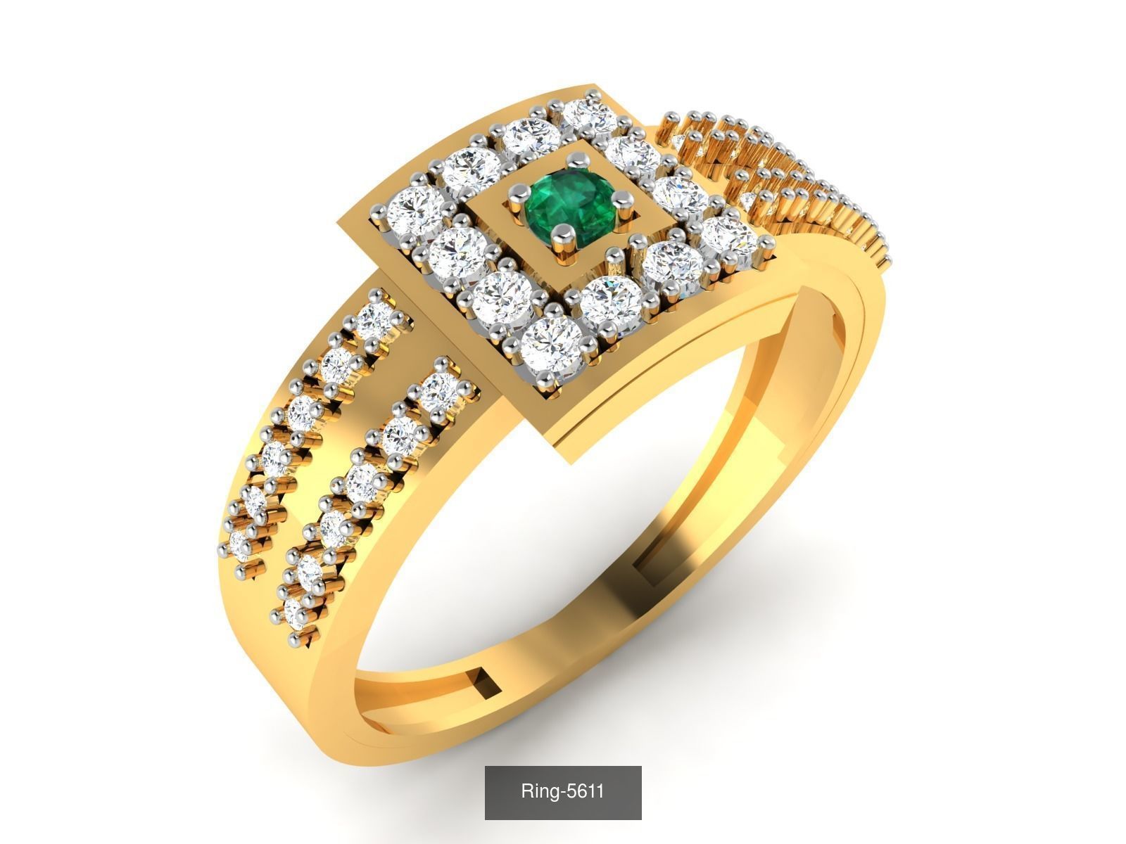 106 Gemstone Rings 3dm renders details 3D Model Collection_5