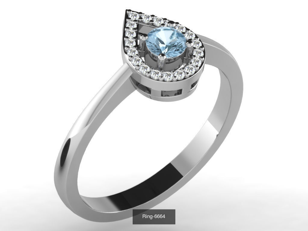 106 Gemstone Rings 3dm renders details 3D Model Collection_90