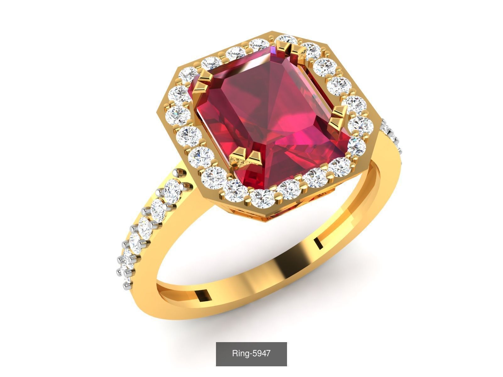 106 Gemstone Rings 3dm renders details 3D Model Collection_47
