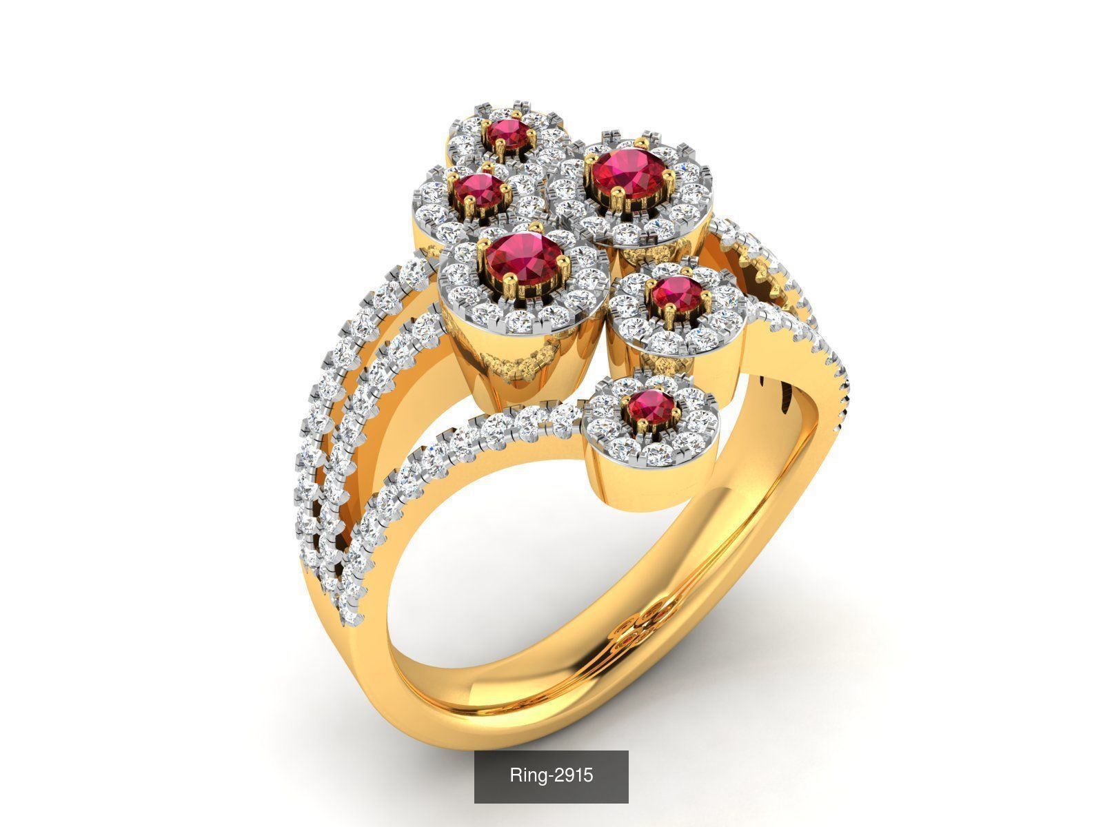 106 Gemstone Rings 3dm renders details 3D Model Collection_23