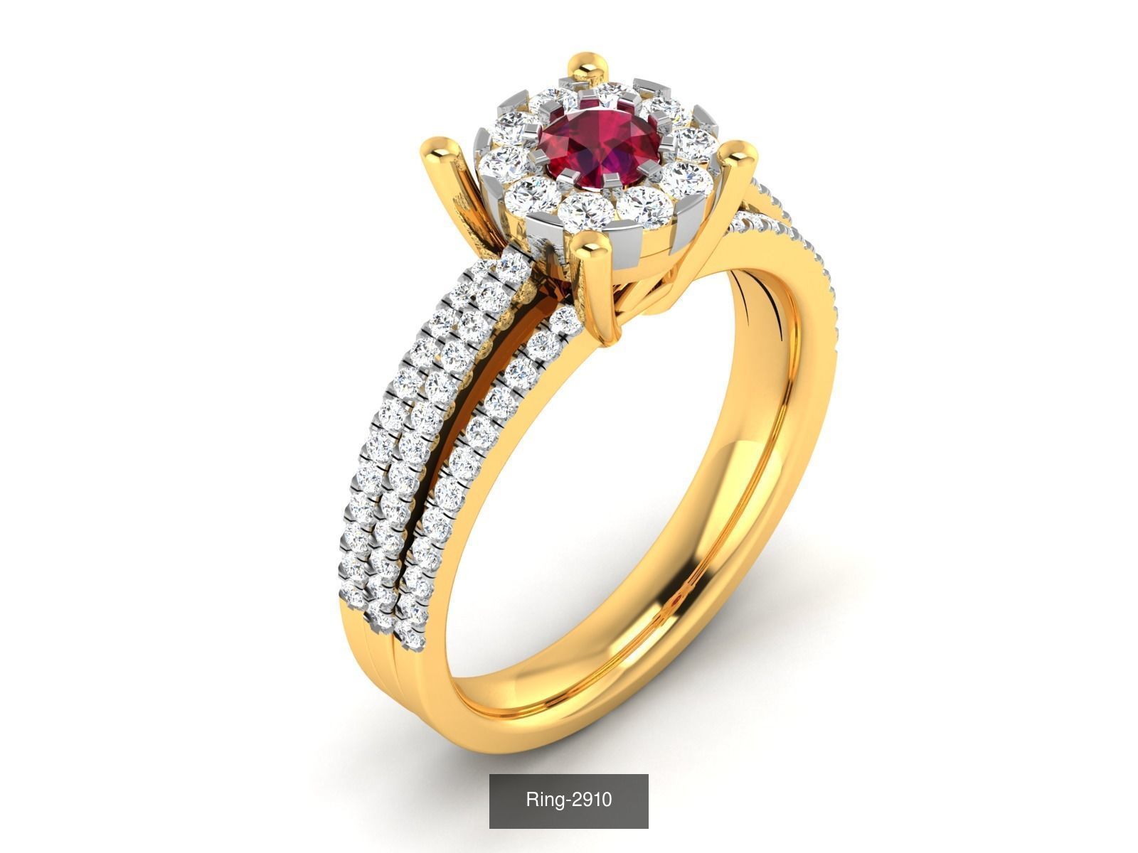 106 Gemstone Rings 3dm renders details 3D Model Collection_26