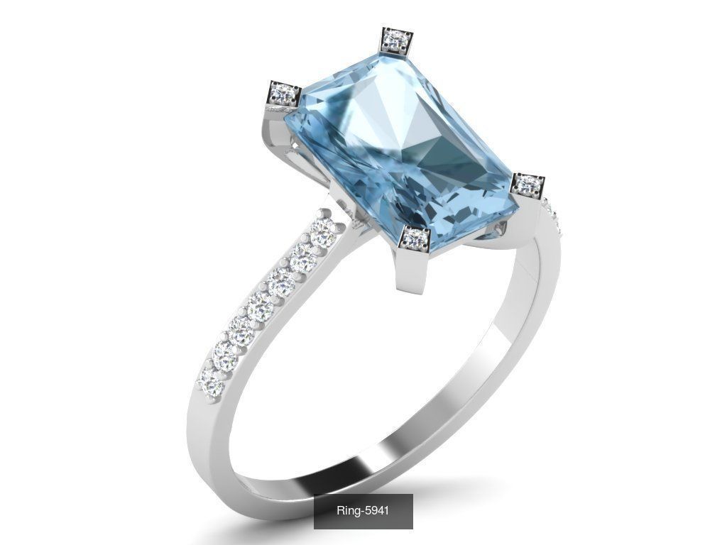 106 Gemstone Rings 3dm renders details 3D Model Collection_48