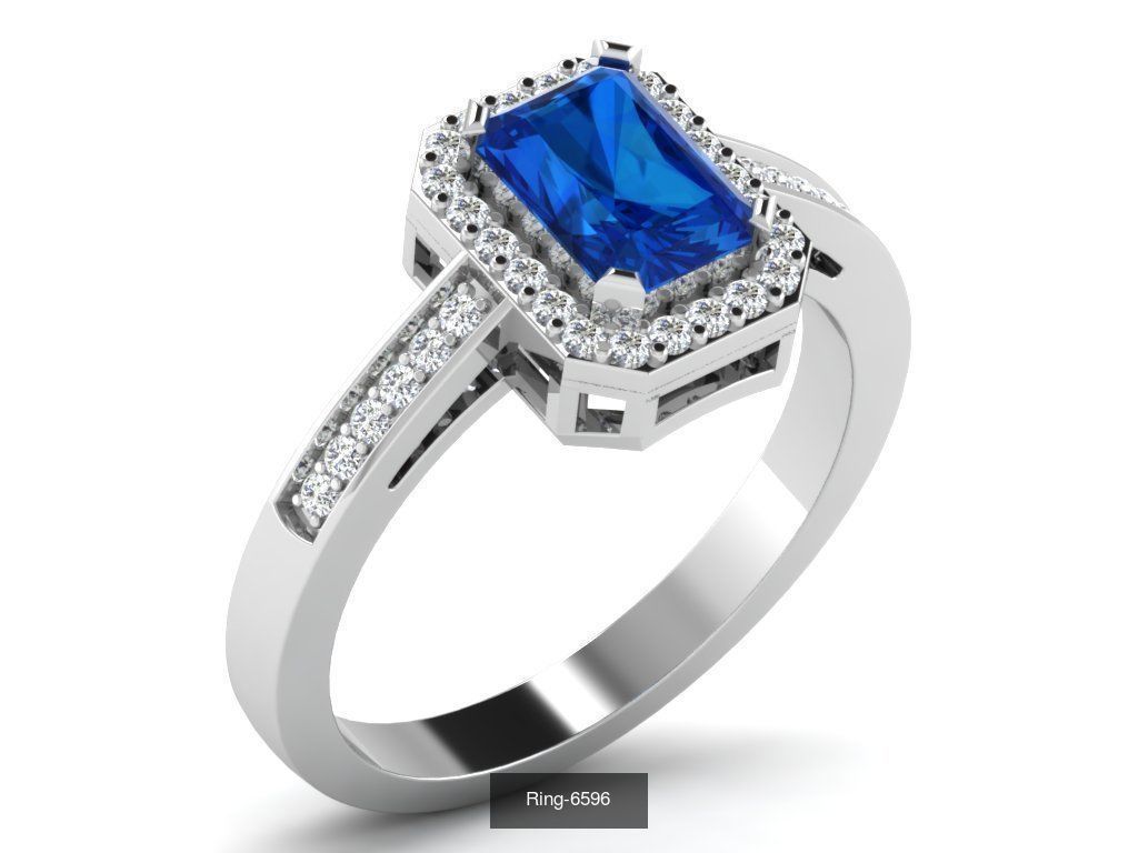 106 Gemstone Rings 3dm renders details 3D Model Collection_98