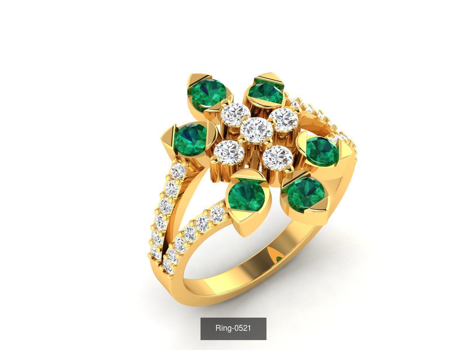 106 Gemstone Rings 3dm renders details 3D Model Collection_41