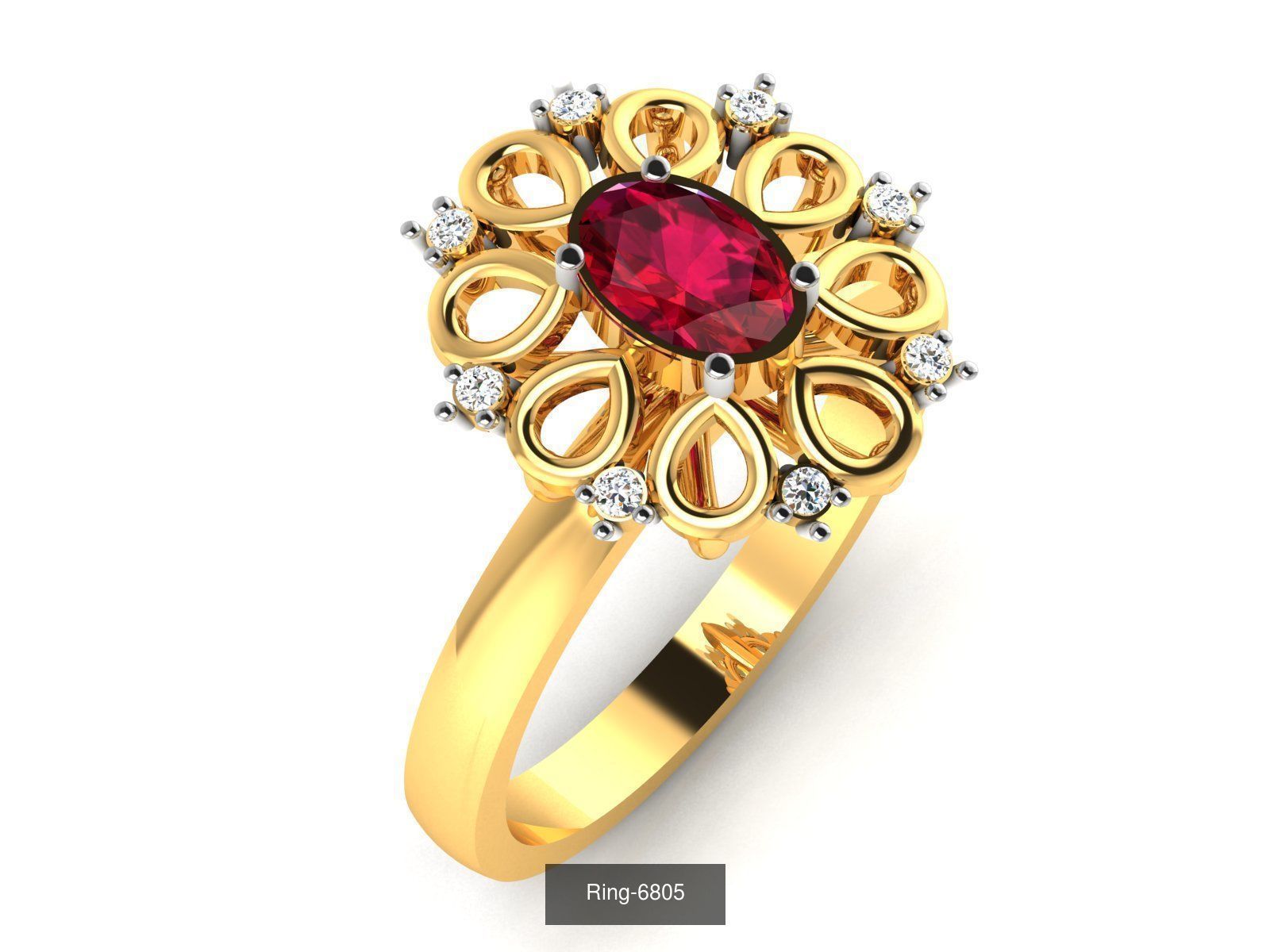106 Gemstone Rings 3dm renders details 3D Model Collection_77