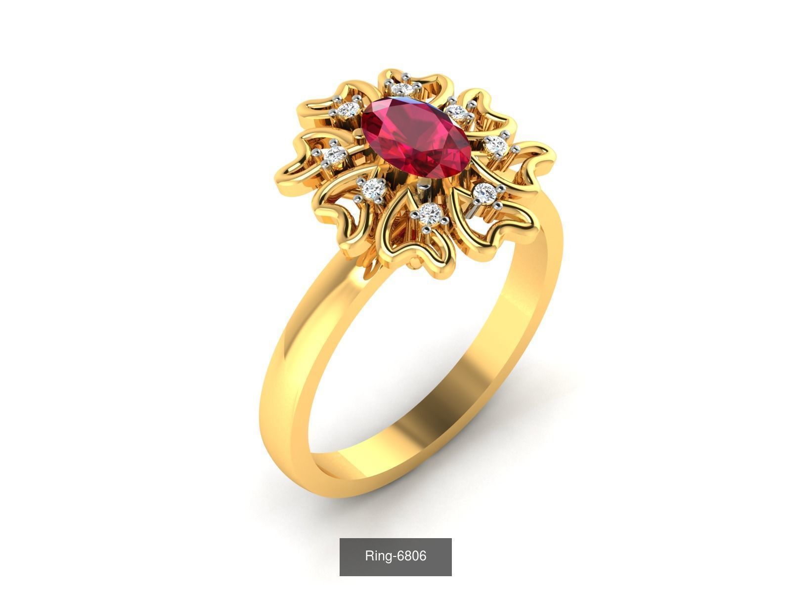 106 Gemstone Rings 3dm renders details 3D Model Collection_76