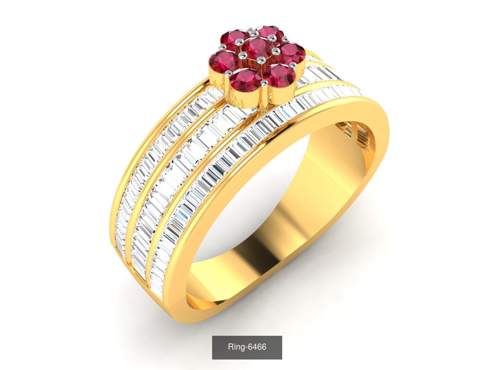 106 Gemstone Rings 3dm renders details 3D Model Collection_107