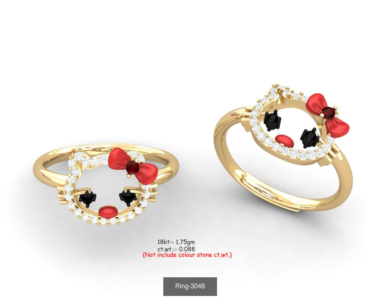 106 Gemstone Rings 3dm renders details 3D Model Collection_16