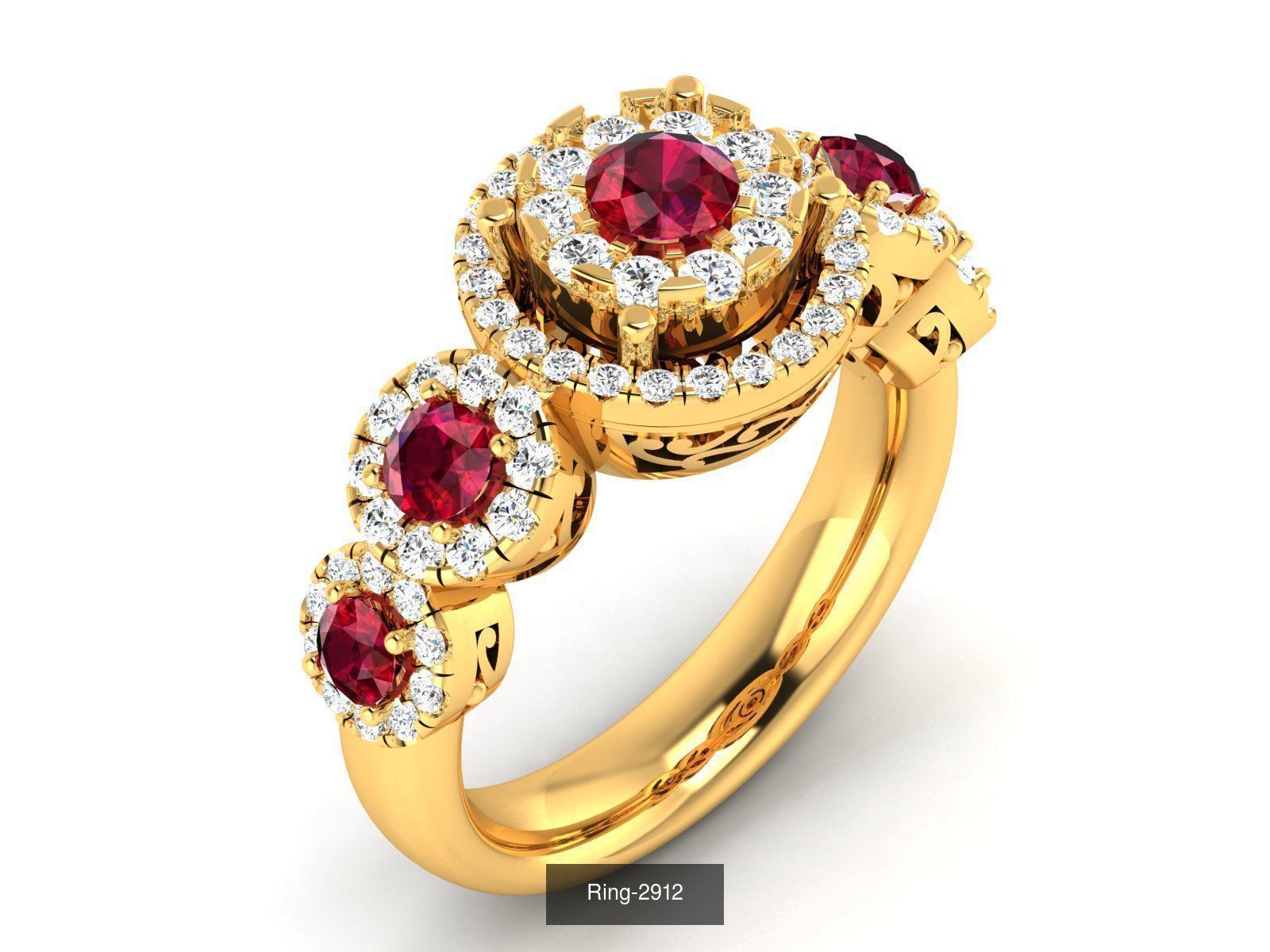 106 Gemstone Rings 3dm renders details 3D Model Collection_25