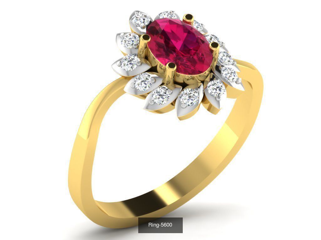 106 Gemstone Rings 3dm renders details 3D Model Collection_9