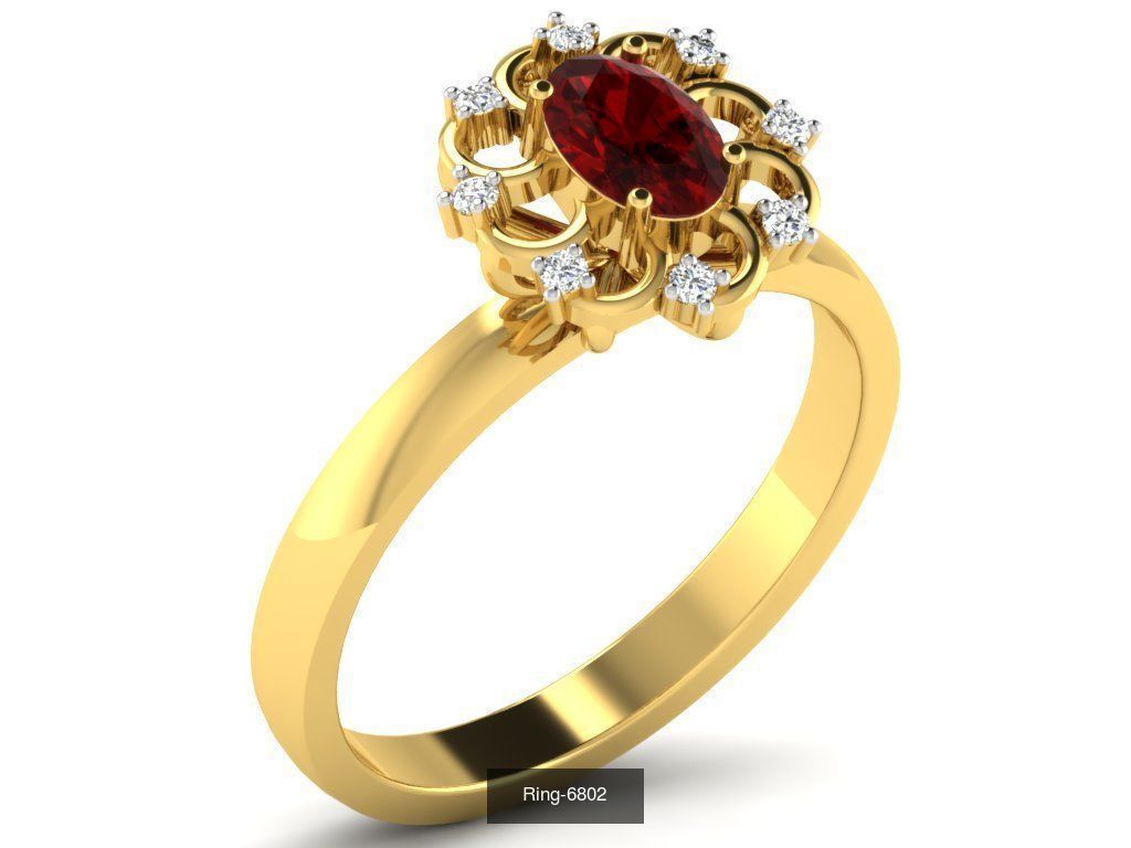 106 Gemstone Rings 3dm renders details 3D Model Collection_80
