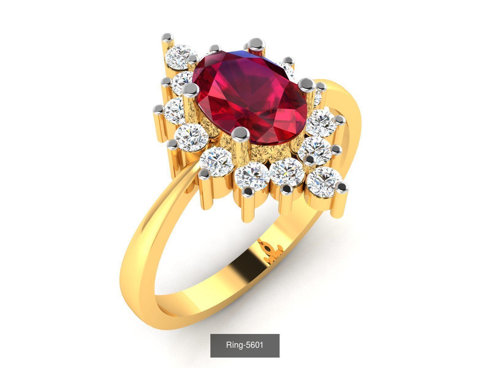 106 Gemstone Rings 3dm renders details 3D Model Collection_8
