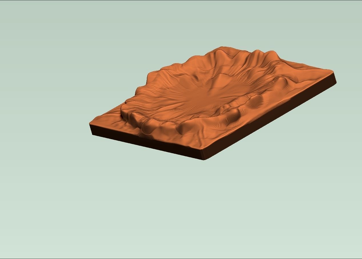 landing crater diorama 3D print model_4