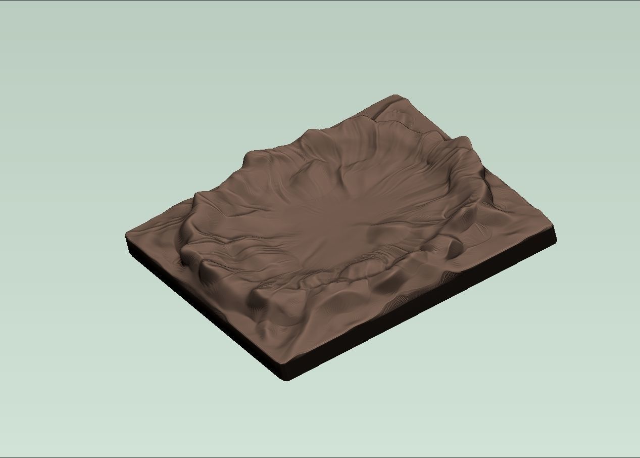 landing crater diorama 3D print model_7