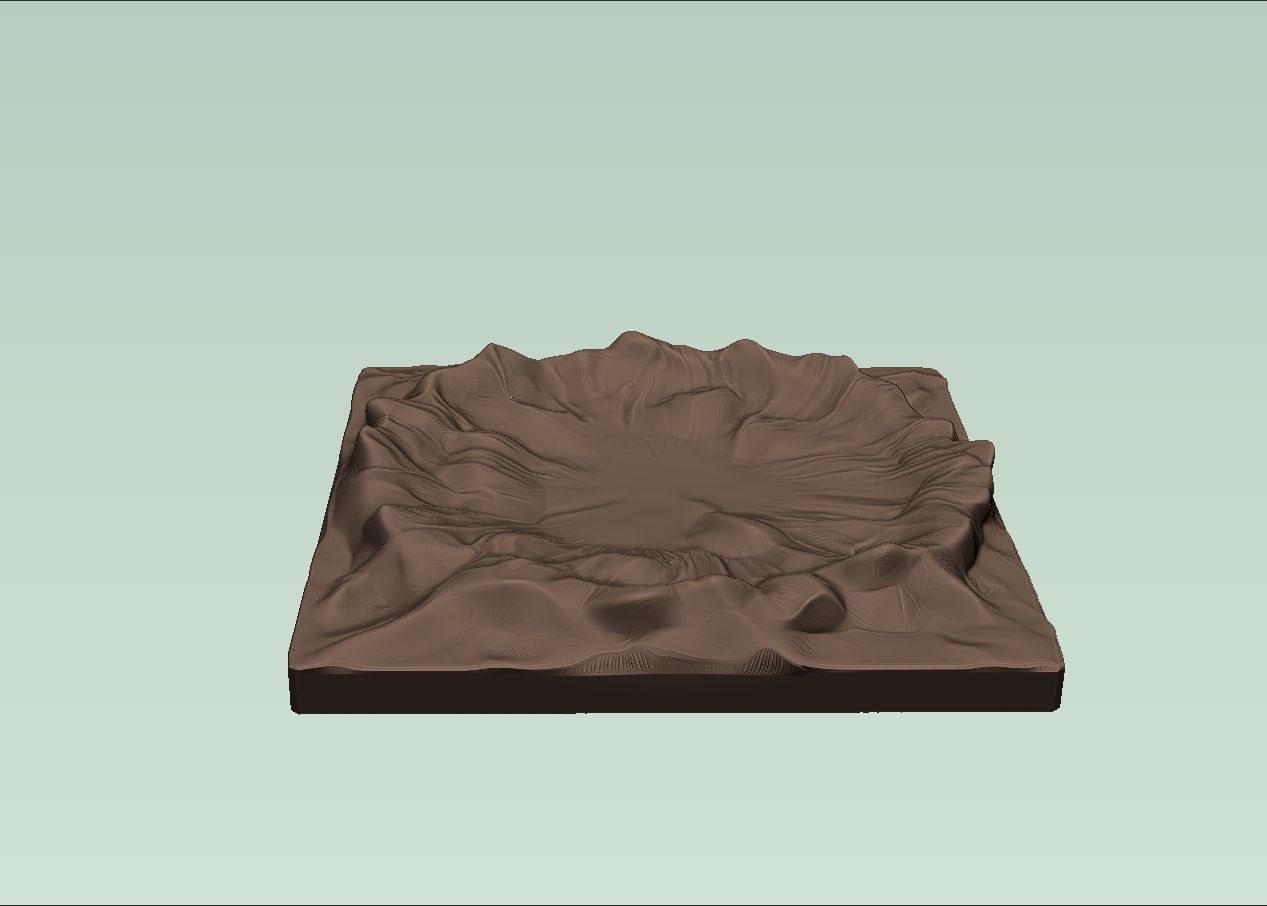 landing crater diorama 3D print model_9