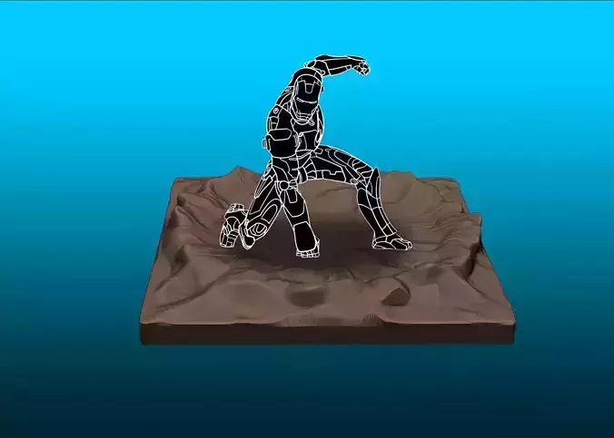 landing crater diorama