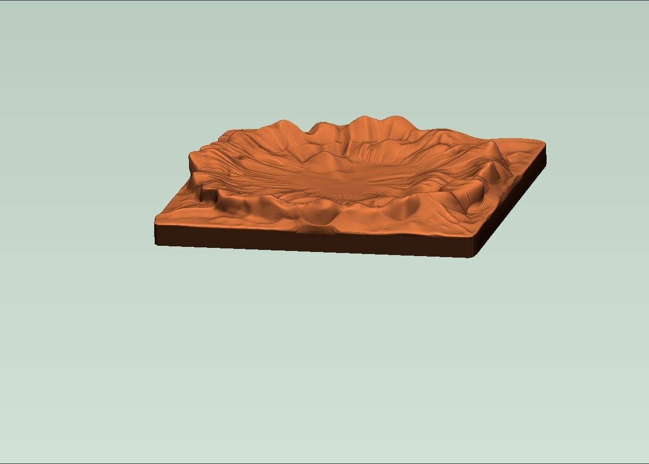 landing crater diorama 3D print model_3