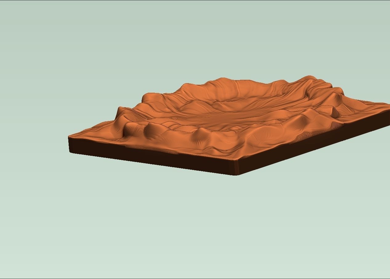 landing crater diorama 3D print model_6