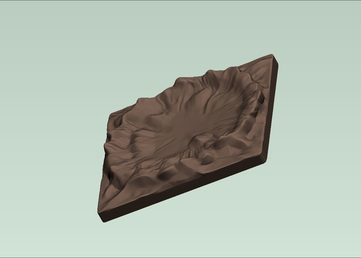 landing crater diorama 3D print model_8