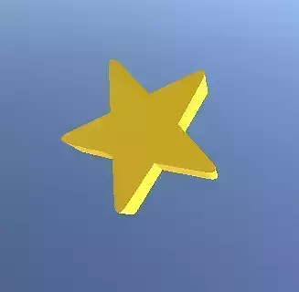 low poly star in sky
