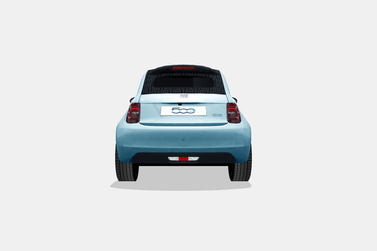 Fiat 500 Cabrio la Prima 2020 Low-poly 3D model_8