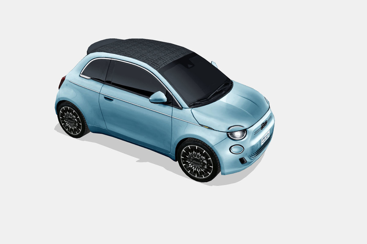 Fiat 500 Cabrio la Prima 2020 Low-poly 3D model_14