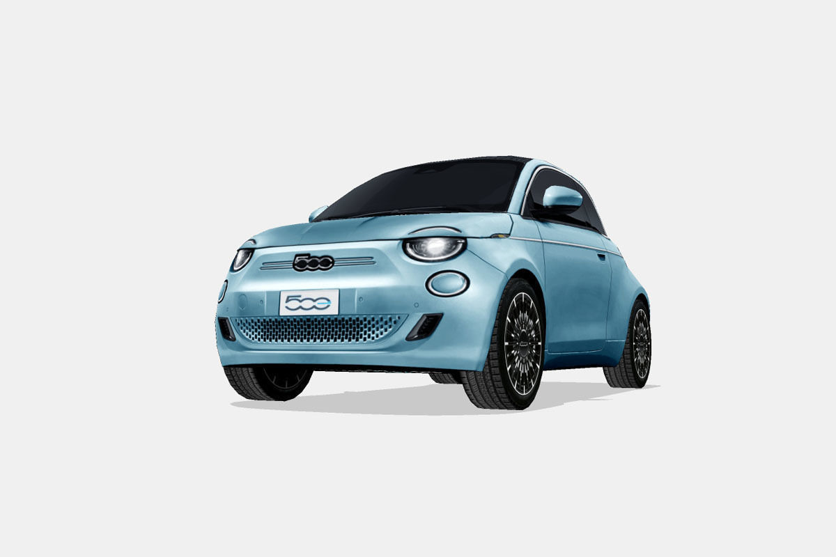Fiat 500 Cabrio la Prima 2020 Low-poly 3D model_4