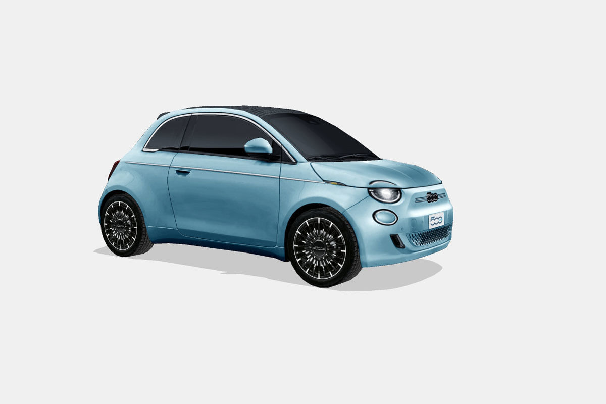 Fiat 500 Cabrio la Prima 2020 Low-poly 3D model_15