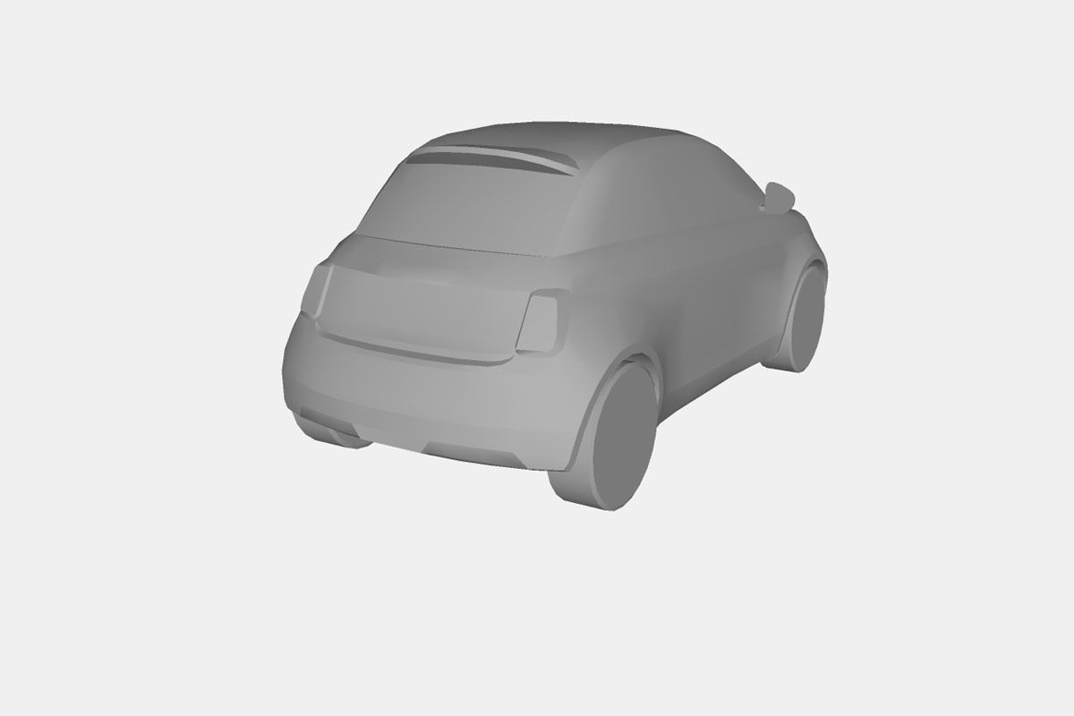 Fiat 500 Cabrio la Prima 2020 Low-poly 3D model_21
