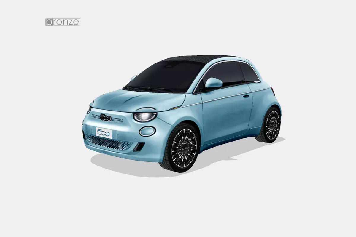 Fiat 500 Cabrio la Prima 2020 Low-poly 3D model_0