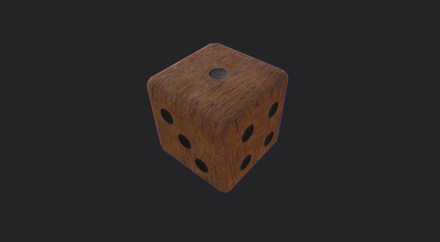 Playing Dice Low-poly 3D model_17