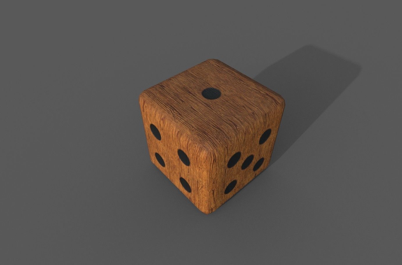 Playing Dice Low-poly 3D model_5