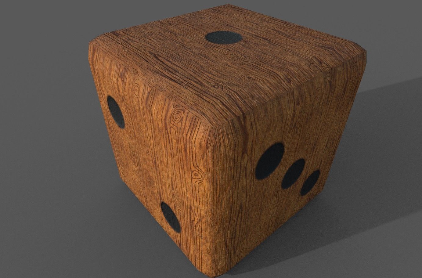 Playing Dice Low-poly 3D model_14