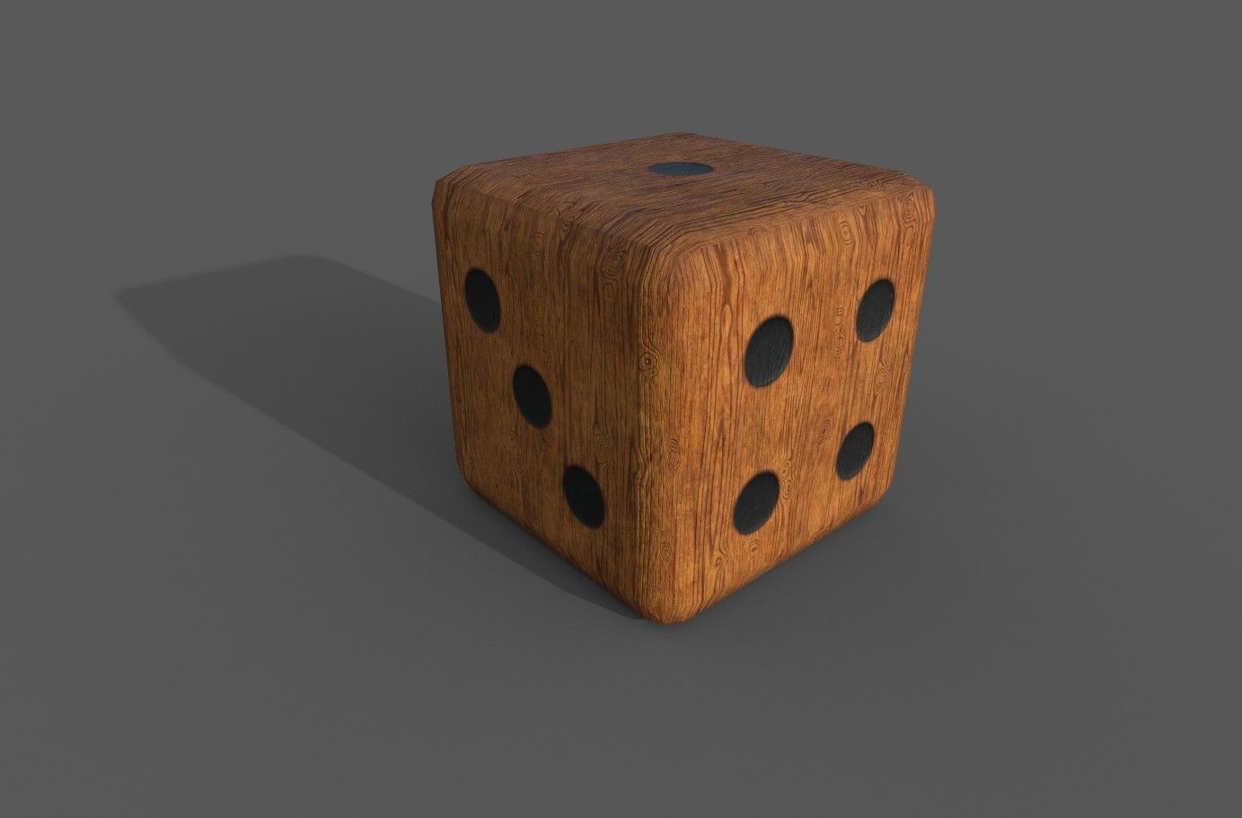 Playing Dice Low-poly 3D model_2