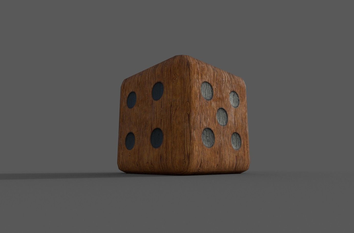 Playing Dice Low-poly 3D model_11