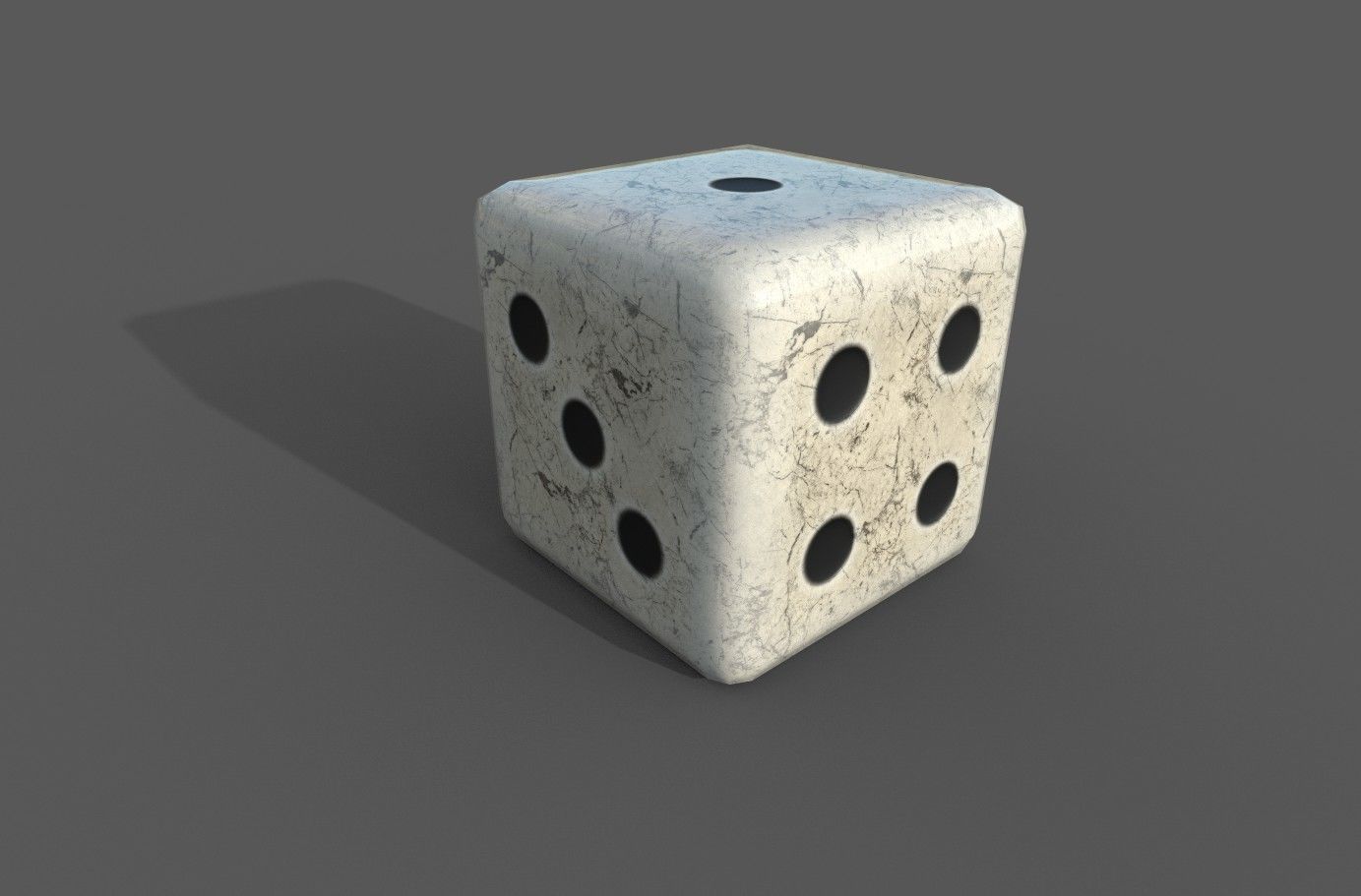 Playing Dice Low-poly 3D model_3