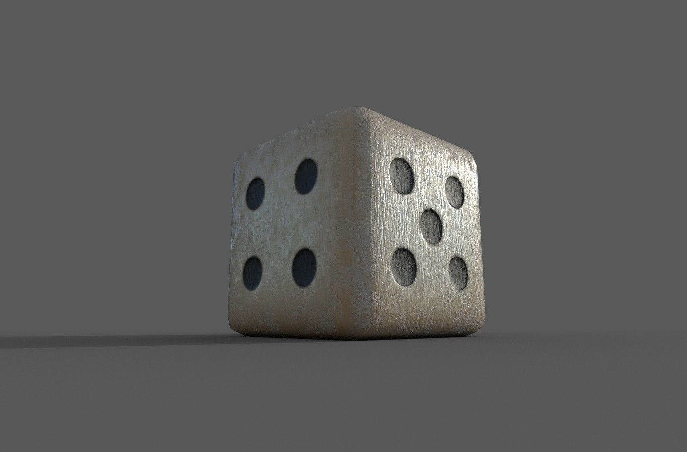 Playing Dice Low-poly 3D model_12