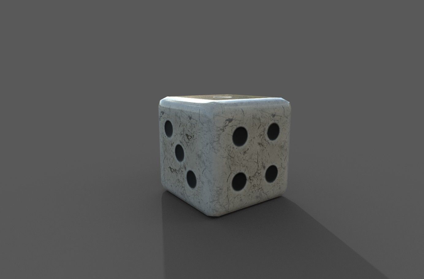 Playing Dice Low-poly 3D model_9