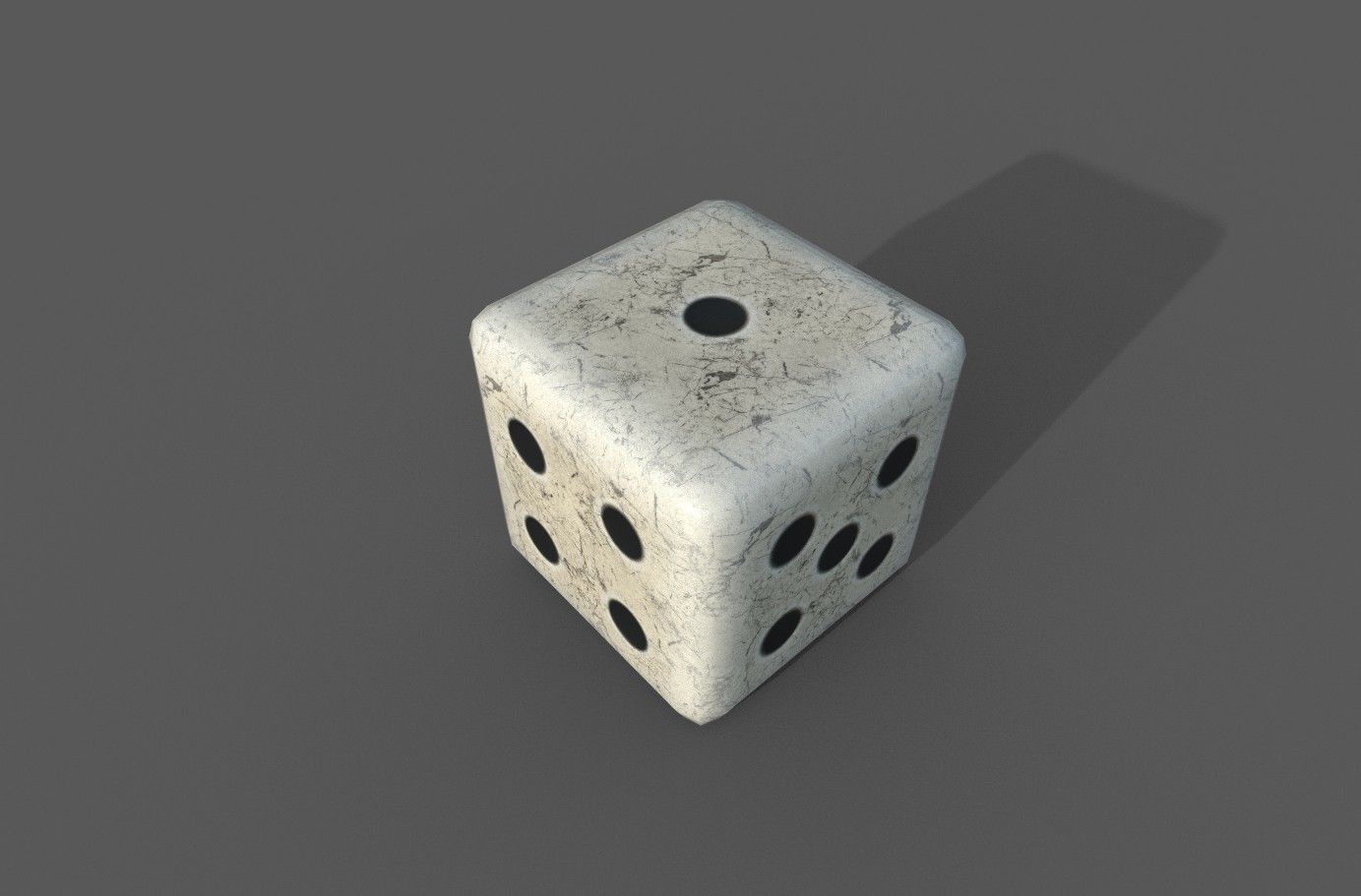 Playing Dice Low-poly 3D model_6