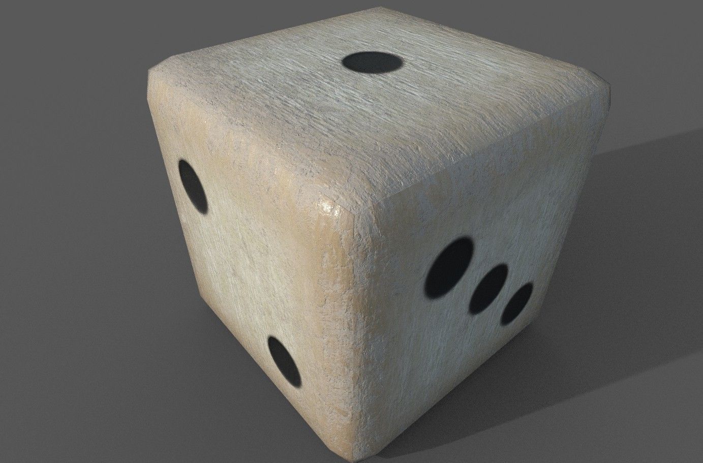 Playing Dice Low-poly 3D model_15