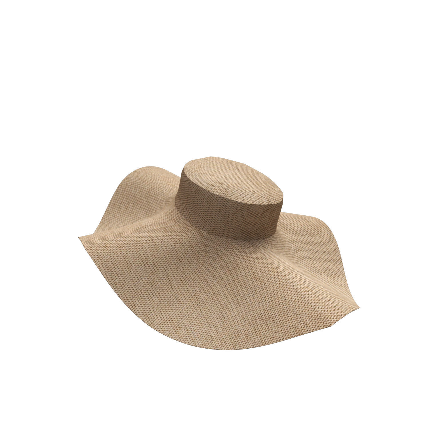 sun hat 3D model_4